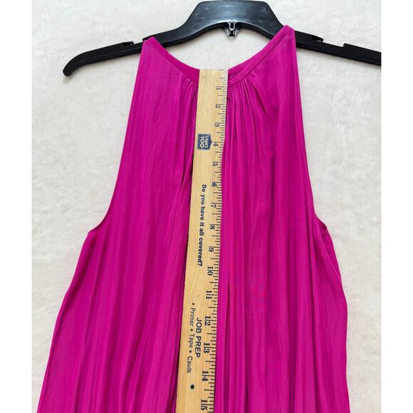 Ramy Brook Paris Mini Dress Womens S Fuschia Pink Smocked Ruched Elastic Waist - Picture 11 of 15